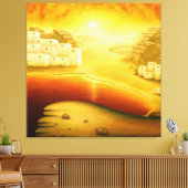 "Salvation" - Midden-Oosten, Orient Sunset Paintin Canvas Afdruk (Insitu (Woonkamer))