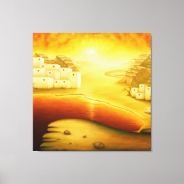 "Salvation" - Midden-Oosten, Orient Sunset Paintin Canvas Afdruk