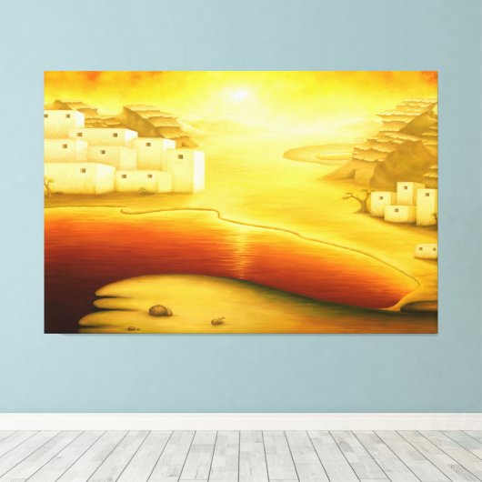 "Salvation" - Midden-Oosten, Orient Sunset Paintin Canvas Afdruk (Insitu (Houten vloer))