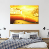 "Salvation" - Midden-Oosten, Orient Sunset Paintin Canvas Afdruk (Insitu (Slaapkamer))