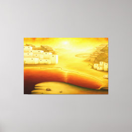 "Salvation" - Midden-Oosten, Orient Sunset Paintin Canvas Afdruk