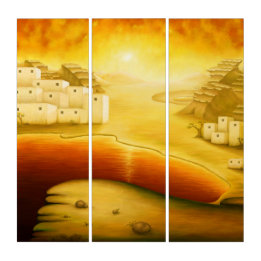 "Salvation" - Midden-Oosten, Orient Sunset Paintin Drieluik