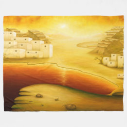 "Salvation" - Midden-Oosten, Orient Sunset Paintin Fleece Deken