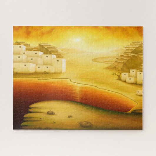 "Salvation" - Midden-Oosten, Orient Sunset Paintin Legpuzzel (Horizontaal)
