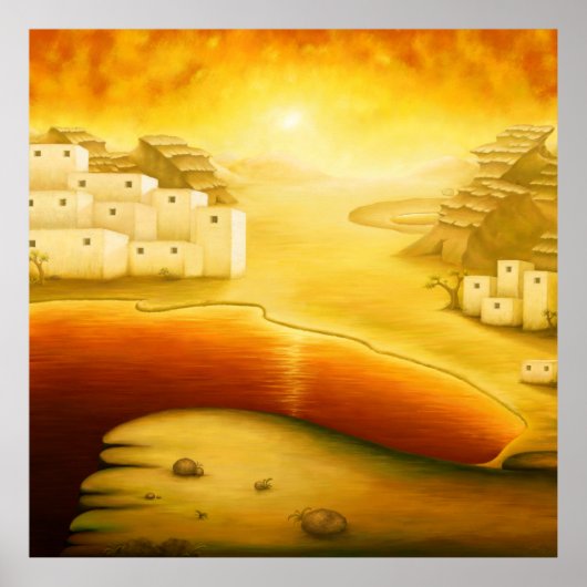 "Salvation" - Midden-Oosten, Orient Sunset Paintin Poster (Voorkant)