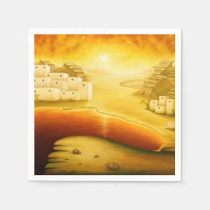 "Salvation" - Midden-Oosten, Orient Sunset Paintin Servet