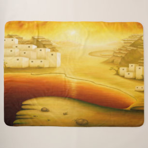 "Salvation" - Midden-Oosten, Orient Sunset Paintin Sherpa Deken