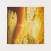 "Salvation" - Midden-Oosten, Orient Sunset Paintin Wandkleed (Voorkant (horizontaal))