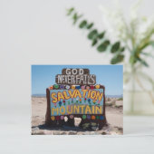 Salvation Mountain Welcome Sign Briefkaart (Staand voorkant)