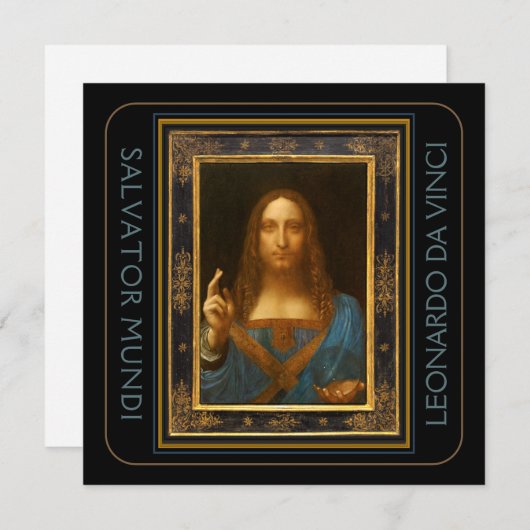 Salvator Mundi 1500 Leonardo da Vinci (Voorkant / Achterkant)