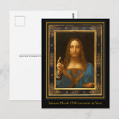 Salvator Mundi 1500 Leonardo da Vinci Briefkaart (Voorkant / Achterkant)