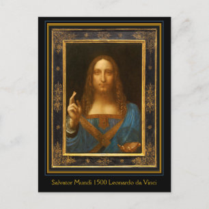 Salvator Mundi 1500 Leonardo da Vinci Briefkaart