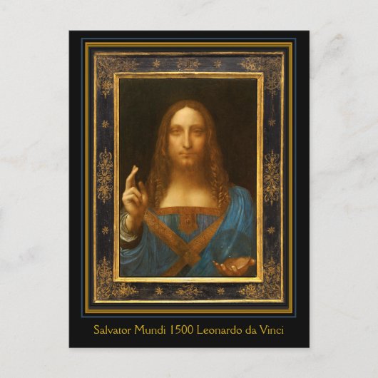 Salvator Mundi 1500 Leonardo da Vinci Briefkaart (Voorkant)