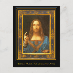 Salvator Mundi 1500 Leonardo da Vinci Briefkaart