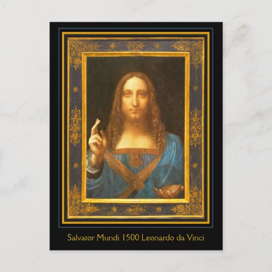 Salvator Mundi 1500 Leonardo da Vinci Briefkaart (Voorkant)