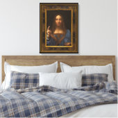 Salvator Mundi 1500 Leonardo da Vinci Canvas Afdru (Insitu (Slaapkamer))