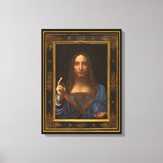 Salvator Mundi 1500 Leonardo da Vinci Canvas Afdru (Voorkant)
