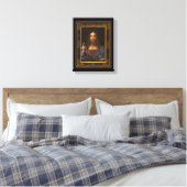 Salvator Mundi 1500 Leonardo da Vinci Canvas Afdru Afdruk (Insitu (Slaapkamer))