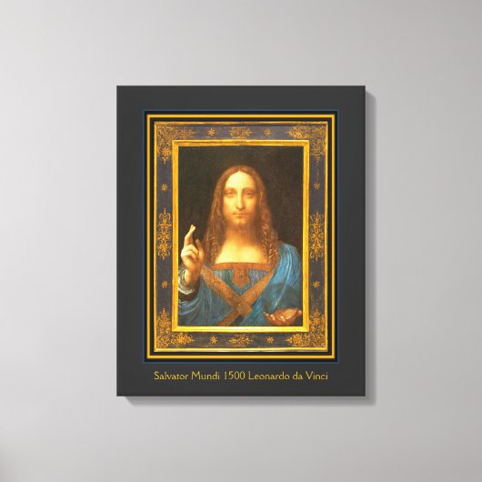 Salvator Mundi 1500 Leonardo da Vinci Canvas Afdruk (Voorkant)