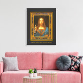 Salvator Mundi 1500 Leonardo da Vinci Canvas Afdruk (Insitu (Woonkamer))