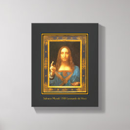 Salvator Mundi 1500 Leonardo da Vinci Canvas Afdruk