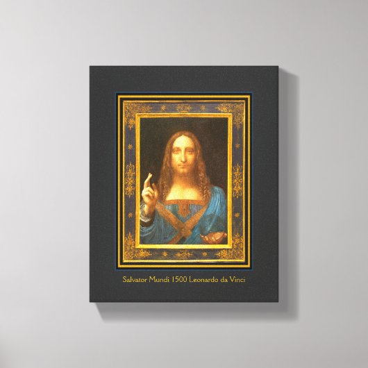 Salvator Mundi 1500 Leonardo da Vinci Canvas Afdruk (Voorkant)