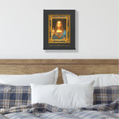 Salvator Mundi 1500 Leonardo da Vinci Canvas Afdruk (Insitu (Slaapkamer))