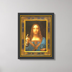 Salvator Mundi 1500 Leonardo da Vinci Canvas Afdruk