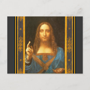 Salvator Mundi 1500 Leonardo da Vinci Fine Art Briefkaart