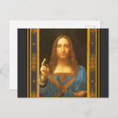 Salvator Mundi 1500 Leonardo da Vinci Fine Art P Briefkaart (Voorkant / Achterkant)
