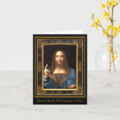 Salvator Mundi 1500 Leonardo da Vinci Kaart (Gele Bloem)
