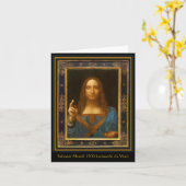 Salvator Mundi 1500 Leonardo da Vinci Kaart (Gele Bloem)