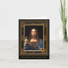 Salvator Mundi 1500 Leonardo da Vinci Kaart