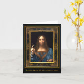 Salvator Mundi 1500 Leonardo da Vinci Kaart (Gele Bloem)