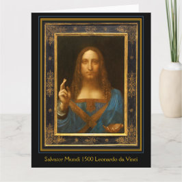 Salvator Mundi 1500 Leonardo da Vinci Kaart