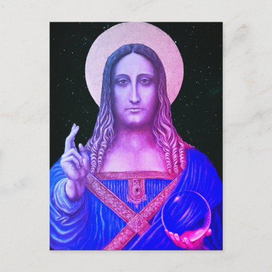 Salvator Mundi Briefkaart (Voorkant)
