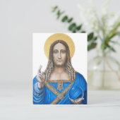 Salvator Mundi  Briefkaart (Staand voorkant)