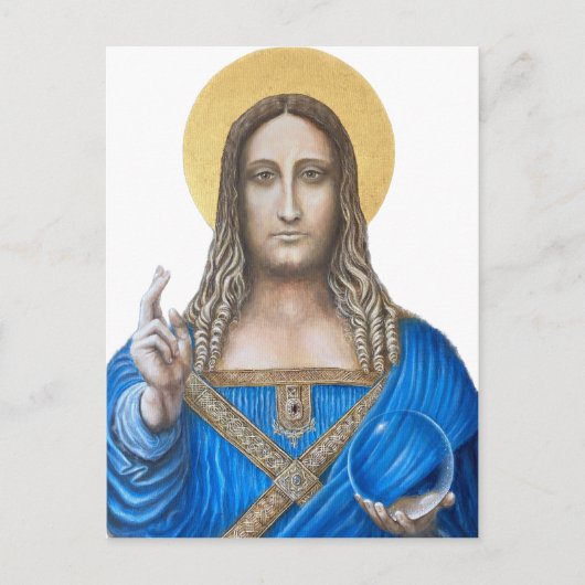 Salvator Mundi  Briefkaart (Voorkant)