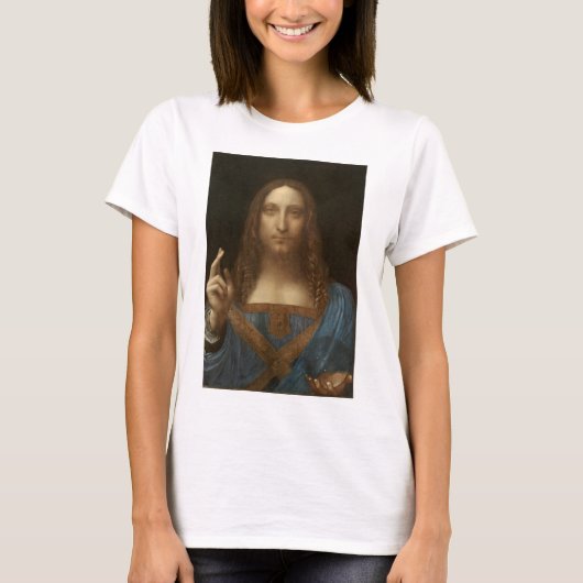 Salvator Mundi by Leonardo da Vinci T-shirt (Voorkant)