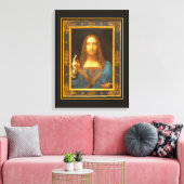 Salvator Mundi c 1500 Leonardo da Vinci Canvas Afdruk (Insitu (Woonkamer))