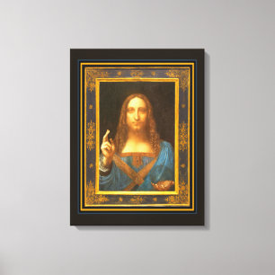 Salvator Mundi c 1500 Leonardo da Vinci Canvas Afdruk