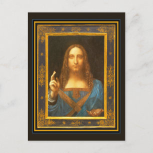 Salvator Mundi c 1500 Leonardo da Vinci Fine Art Briefkaart