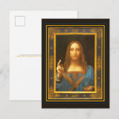 Salvator Mundi c 1500 Leonardo da Vinci Fine Art Briefkaart (Voorkant / Achterkant)