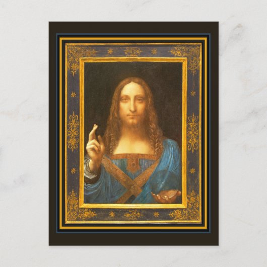 Salvator Mundi c 1500 Leonardo da Vinci Fine Art Briefkaart (Voorkant)