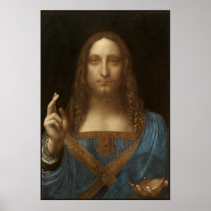 Salvator Mundi c 1500 Leonardo da Vinci Kunst Poster