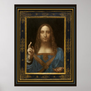Salvator Mundi c 1500 Leonardo da Vinci Kunst Poster