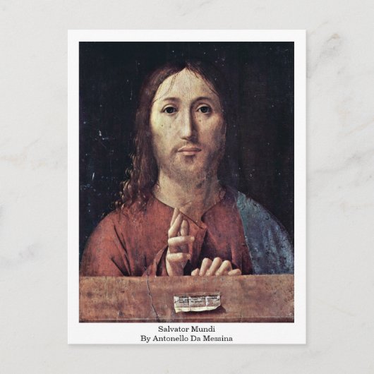 Salvator Mundi door Antonello da Messina Briefkaart (Voorkant)