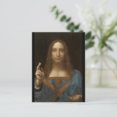 Salvator Mundi door circa 1500 van Leonardo da Briefkaart (Staand voorkant)