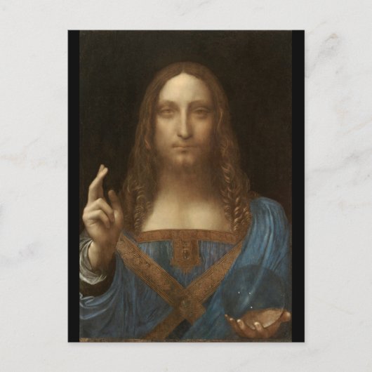 Salvator Mundi door circa 1500 van Leonardo da Briefkaart (Voorkant)