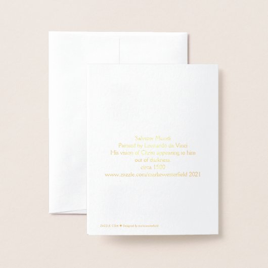 Salvator Mundi door Leonardo da Vinci ~ 1500 Folie Folie Kaarten (Met envelop)